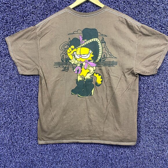Garfield Rodeo Flashy Cowboy Nickelodeon Cartoon T-shirt XL - Picture 1 of 4